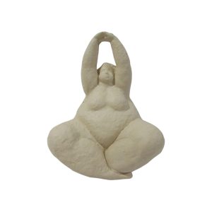 ESCULTURA MUJER ABSTRACTA MANOS ARRIBA